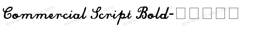 Commercial Script Bold字体转换